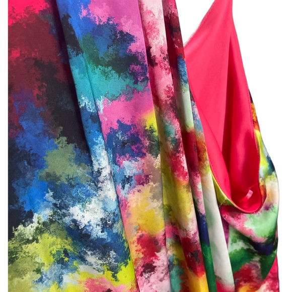 Anthropologie Nicole Miller Watercolor Maxi EEUC Size XL - Picture 4 of 4